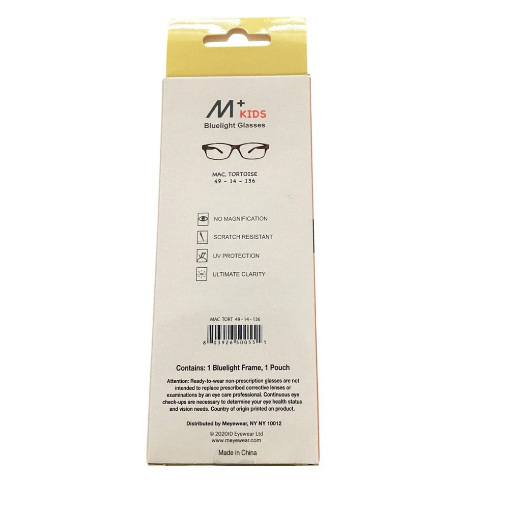 M Kids Blue Light Glasses Pouch No Magnification Scratch UV‎